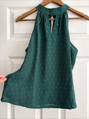 Women’s Emerald Green Halter Camisole with Keyhole